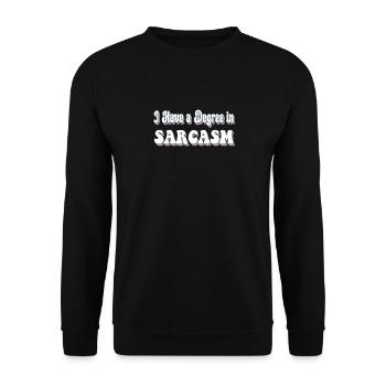 J’ai un diplôme en sarcasme hilarant drôle - Sweat-shirt Unisexe - noir - Devant - Alina (178cm) & Michal (187cm)