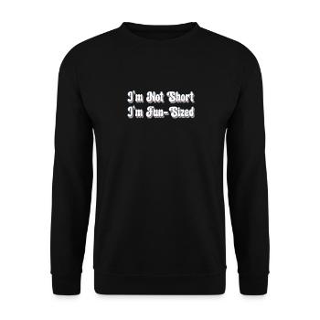 Je ne suis pas court Je suis de taille amusante - Drôle - Sweat-shirt Unisexe - noir - Devant - Alina (178cm) & Michal (187cm)