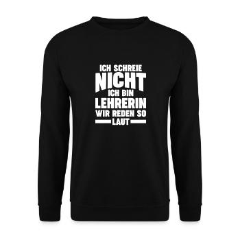 Schullehrerin Lehrerin - Unisex Pullover - Schwarz - Vorne - Alina (178cm) & Michal (187cm)