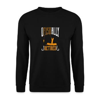 Ofishally Retraite Amateurs de pêche Drôle - Sweat-shirt Unisexe - noir - Devant - Alina (178cm) & Michal (187cm)