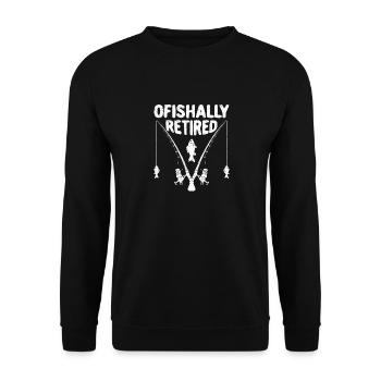 Ofishally Retraite Amateurs de pêche Drôle - Sweat-shirt Unisexe - noir - Devant - Alina (178cm) & Michal (187cm)
