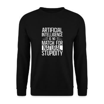 Artificial intelligence Shirt - Unisex Sweatshirt - black - Front - Alina (178cm) & Michal (187cm)