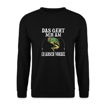 LUSTIGES ANGLER DESIGN I ANGELN I FISCHER I FISCH - Unisex Pullover - Schwarz - Vorne - Alina (178cm) & Michal (187cm)