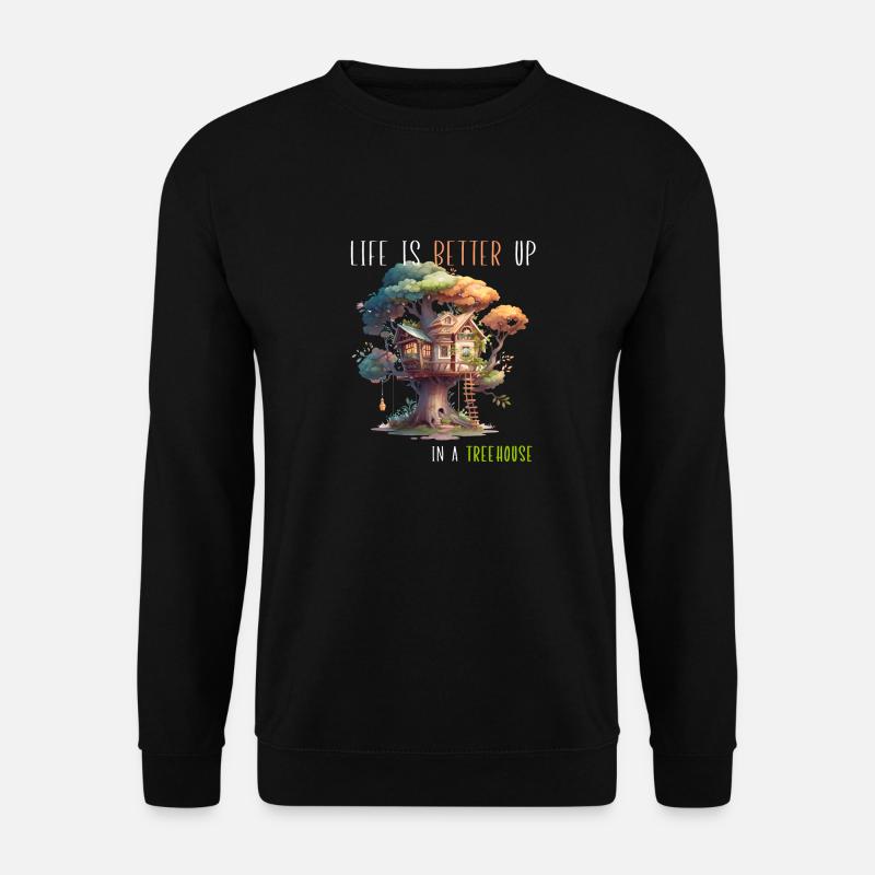 Baumhausbauer - Dem Leben geht es besser - Unisex Pullover - Schwarz
