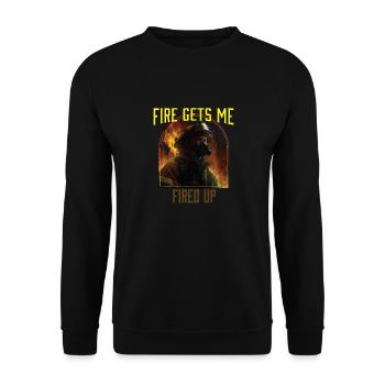 Le feu me motive Pompiers Sauvetage Lutte contre les incendies - Sweat-shirt Unisexe - noir - Devant - Alina (178cm) & Michal (187cm)