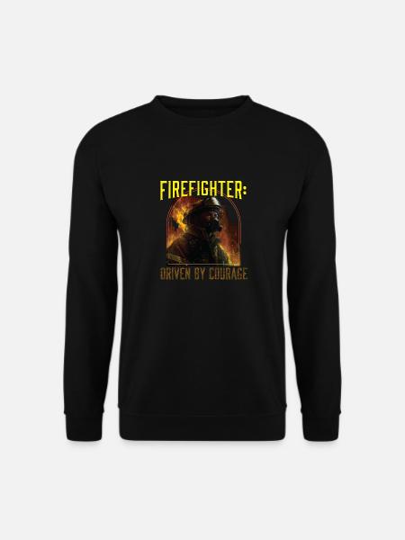Firefighter: Driven by Courage Firefighting - Unisex Sweatshirt - black