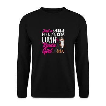 Berner Sennenhund - Unisex Pullover - Schwarz - Vorne - Alina (178cm) & Michal (187cm)