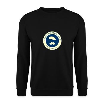 La Moustache Française - Logo / Original (torse) - Sweat-shirt Unisexe - noir - Devant - Alina (178cm) & Michal (187cm)
