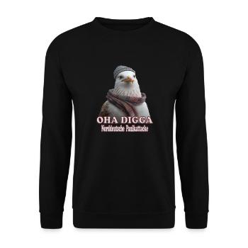 OHA North German panic attack Frisian North Sea - Unisex Sweatshirt - black - Front - Alina (178cm) & Michal (187cm)