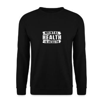 Mental Health Human Brain Illness Awareness - Unisex Sweatshirt - black - Front - Alina (178cm) & Michal (187cm)