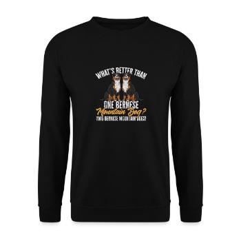 Berner Sennenhund - Unisex Pullover - Schwarz - Vorne - Alina (178cm) & Michal (187cm)