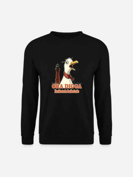 OHA Norddeutsche Panikattacke Friesisch Nordsee - Unisex Pullover - Schwarz