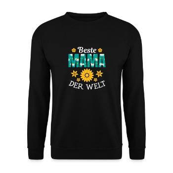 Pour la meilleure maman du monde! Pour la fête des mères - Sweat-shirt Unisexe - noir - Devant - Alina (178cm) & Michal (187cm)