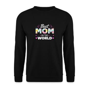Pour la meilleure maman du monde! Pour la fête des mères - Sweat-shirt Unisexe - noir - Devant - Alina (178cm) & Michal (187cm)