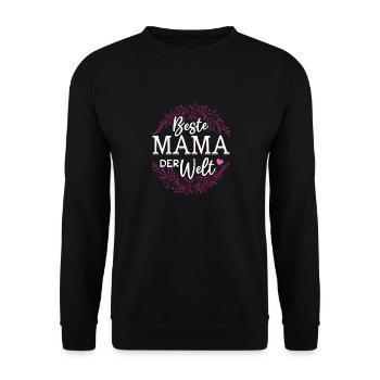 Pour la meilleure maman du monde! Pour la fête des mères - Sweat-shirt Unisexe - noir - Devant - Alina (178cm) & Michal (187cm)