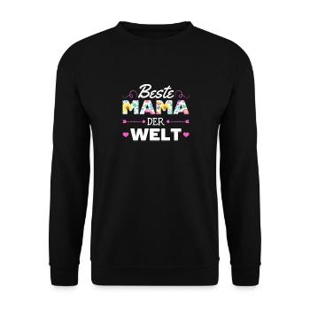 Pour la meilleure maman du monde! Pour la fête des mères - Sweat-shirt Unisexe - noir - Devant - Alina (178cm) & Michal (187cm)