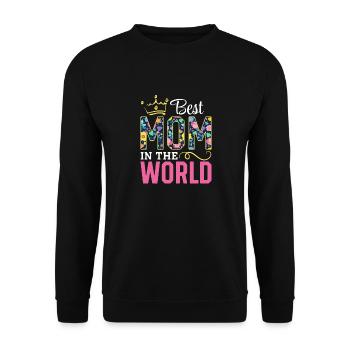 Pour la meilleure maman du monde! Pour la fête des mères - Sweat-shirt Unisexe - noir - Devant - Alina (178cm) & Michal (187cm)