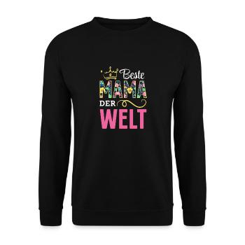 Pour la meilleure maman du monde! Pour la fête des mères - Sweat-shirt Unisexe - noir - Devant - Alina (178cm) & Michal (187cm)