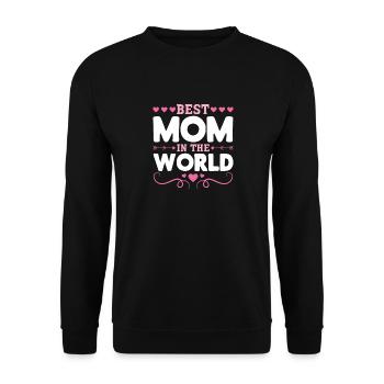 For the best mom in the world! For Mother's Day - Unisex Sweatshirt - black - Front - Alina (178cm) & Michal (187cm)