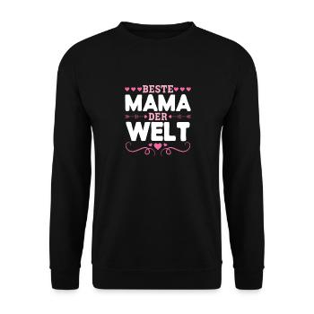 Pour la meilleure maman du monde! Pour la fête des mères - Sweat-shirt Unisexe - noir - Devant - Alina (178cm) & Michal (187cm)