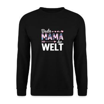 Pour la meilleure maman du monde! Pour la fête des mères - Sweat-shirt Unisexe - noir - Devant - Alina (178cm) & Michal (187cm)