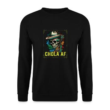 Chola AF Mexican American Pride Amérique latine - Sweat-shirt Unisexe - noir - Devant - Alina (178cm) & Michal (187cm)