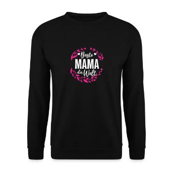 Pour la meilleure maman du monde! Pour la fête des mères - Sweat-shirt Unisexe - noir - Devant - Alina (178cm) & Michal (187cm)