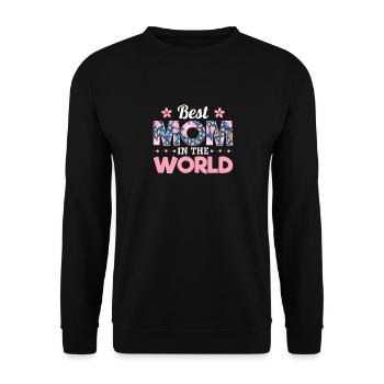 Pour la meilleure maman du monde! Pour la fête des mères - Sweat-shirt Unisexe - noir - Devant - Alina (178cm) & Michal (187cm)