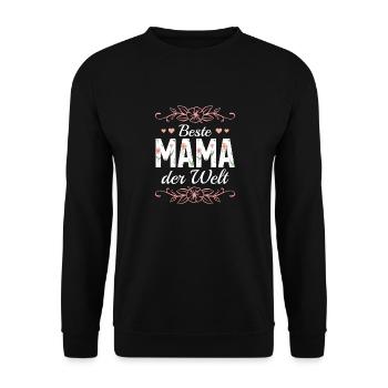 Pour la meilleure maman du monde! Pour la fête des mères - Sweat-shirt Unisexe - noir - Devant - Alina (178cm) & Michal (187cm)
