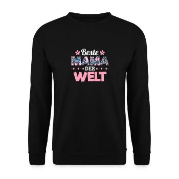 Pour la meilleure maman du monde! Pour la fête des mères - Sweat-shirt Unisexe - noir - Devant - Alina (178cm) & Michal (187cm)