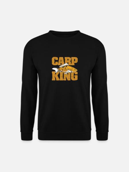 carpe roi pêche pêcheur pêcheur pêcheur eau - Sweat-shirt Unisexe - noir