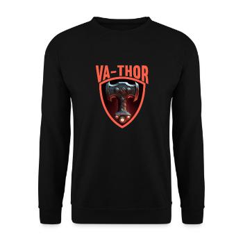 Papa Vathor Va Thor Fête des pères Fête des pères Cadeau de fête des pères - Sweat-shirt Unisexe - noir - Devant - Alina (178cm) & Michal (187cm)