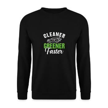 Des véhicules électriques plus propres, plus écologiques et plus rapides - Sweat-shirt Unisexe - noir - Devant - Alina (178cm) & Michal (187cm)