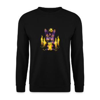 Chat magique - Sweat-shirt Unisexe - noir - Devant - Alina (178cm) & Michal (187cm)
