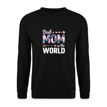 Pour la meilleure maman du monde! Pour la fête des mères - Sweat-shirt Unisexe - noir - Devant - Alina (178cm) & Michal (187cm)