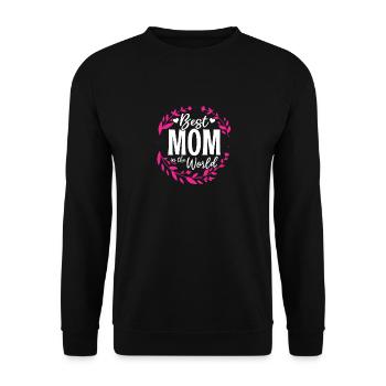 Pour la meilleure maman du monde! Pour la fête des mères - Sweat-shirt Unisexe - noir - Devant - Alina (178cm) & Michal (187cm)