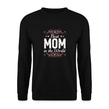 For the best mom in the world! For Mother's Day - Unisex Sweatshirt - black - Front - Alina (178cm) & Michal (187cm)