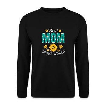Pour la meilleure maman du monde! Pour la fête des mères - Sweat-shirt Unisexe - noir - Devant - Alina (178cm) & Michal (187cm)