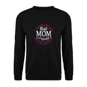 Pour la meilleure maman du monde! Pour la fête des mères - Sweat-shirt Unisexe - noir - Devant - Alina (178cm) & Michal (187cm)