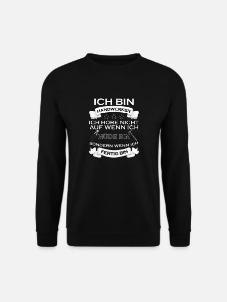 HANDWERKER DESIGN I LUSTIG - Unisex Pullover - Schwarz