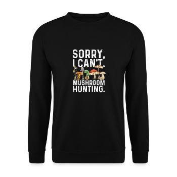Chasse aux champignons, champignons, morilles, cueillette de champignons, cueillette de champignons - Sweat-shirt Unisexe - noir - Devant - Alina (178cm) & Michal (187cm)