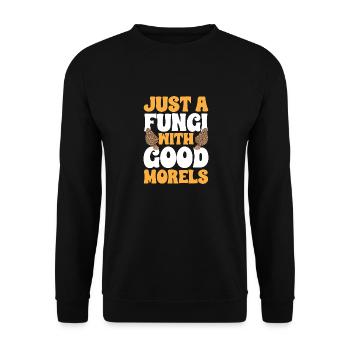 Chasse aux champignons, champignons, morilles, cueillette de champignons, cueillette de champignons - Sweat-shirt Unisexe - noir - Devant - Alina (178cm) & Michal (187cm)