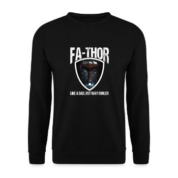 Papa Vathor Va Thor Fête des pères Fête des pères Cadeau de fête des pères - Sweat-shirt Unisexe - noir - Devant - Alina (178cm) & Michal (187cm)