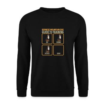 Bernese Mountain Dog - Unisex Sweatshirt - black - Front - Alina (178cm) & Michal (187cm)