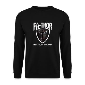 Papa Vathor Va Thor Fête des pères Fête des pères Cadeau de fête des pères - Sweat-shirt Unisexe - noir - Devant - Alina (178cm) & Michal (187cm)