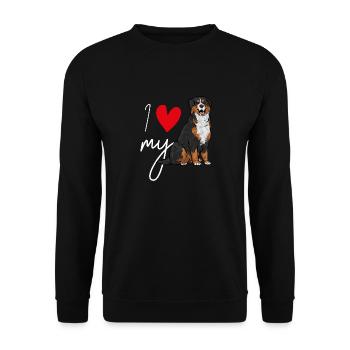 Bouvier bernois - Sweat-shirt Unisexe - noir - Devant - Alina (178cm) & Michal (187cm)