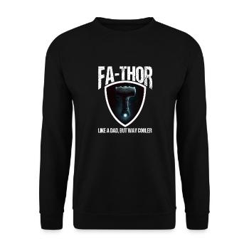 Papa Vathor Va Thor Fête des pères Fête des pères Cadeau de fête des pères - Sweat-shirt Unisexe - noir - Devant - Alina (178cm) & Michal (187cm)