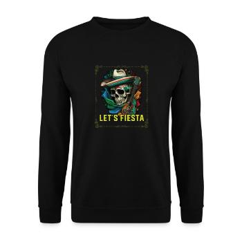 Let's Fiesta Cinco De Mayo Mexican Pride Mexico - Unisex Pullover - Schwarz - Vorne - Alina (178cm) & Michal (187cm)