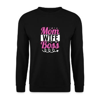 Pour la meilleure maman du monde! Pour la fête des mères - Sweat-shirt Unisexe - noir - Devant - Alina (178cm) & Michal (187cm)