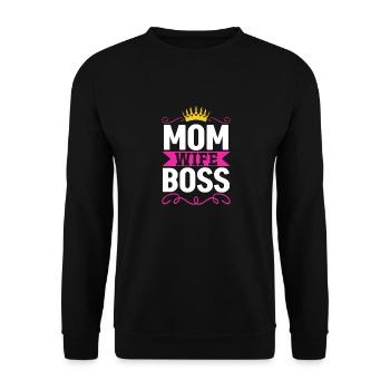 Pour la meilleure maman du monde! Pour la fête des mères - Sweat-shirt Unisexe - noir - Devant - Alina (178cm) & Michal (187cm)
